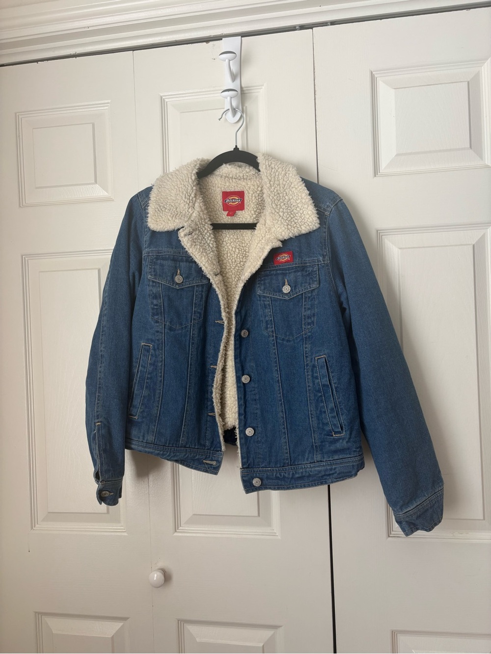 Dickies Denim Jacket with Cream Sherpa Lining